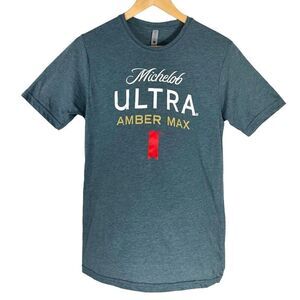 Next Level Michelob Ultra Amber Max Blue Graphic Shirt Men’s M‎ Short Sleeve